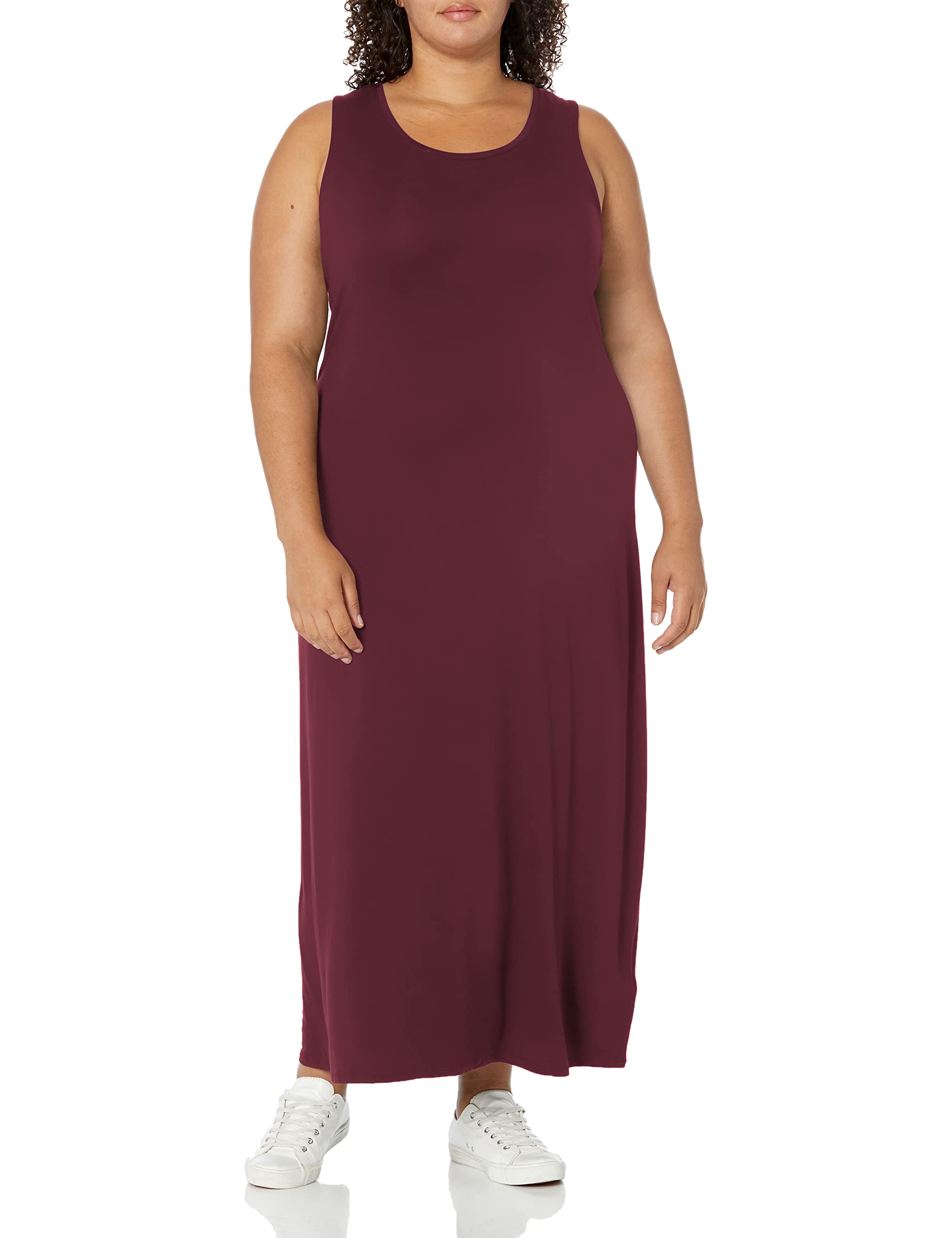 Amazon Essentials Women's Tank Maxi Dress - Flowy Summer Casual Dress with Spaghetti Straps, Plus Size Options - Perfect for Beach Vacations, Date Nights & Summer Outings