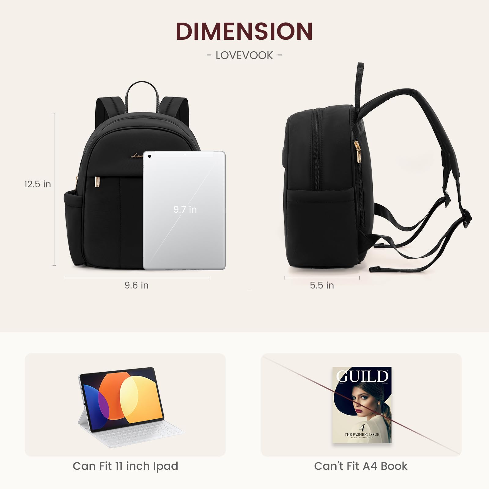 LOVEVOOK Mini Backpack Purse for Women - Lightweight Puffer Small Shoulder Bag, Cute Fashion Backpack for Daily Use, Travel, School & Work | Perfect Gift for Her