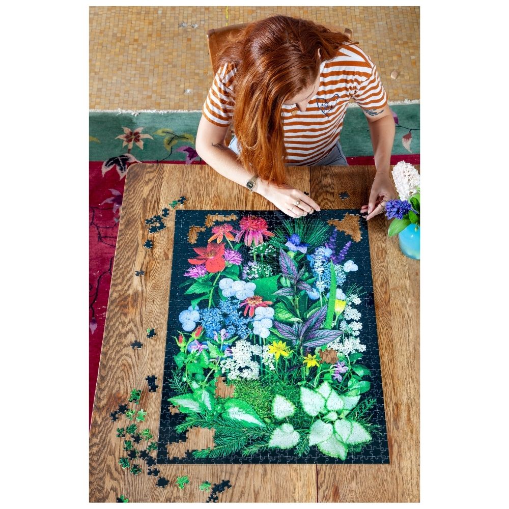eeBoo Summer Garden Sampler 1000 Piece Jigsaw Puzzle - Beautiful Floral Landscape for Adults & Teens, Perfect for Family Game Night & Relaxation