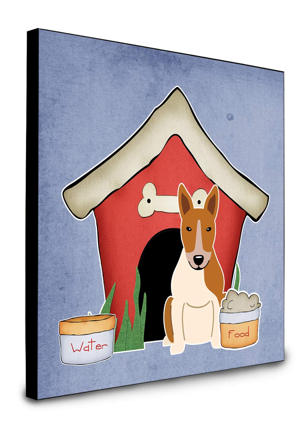 Bull Terrier Red White Artwork Panel - Dog House Collection Wall Decor by Caroline's Treasures - Perfect for Pet Lovers & Home Decoration