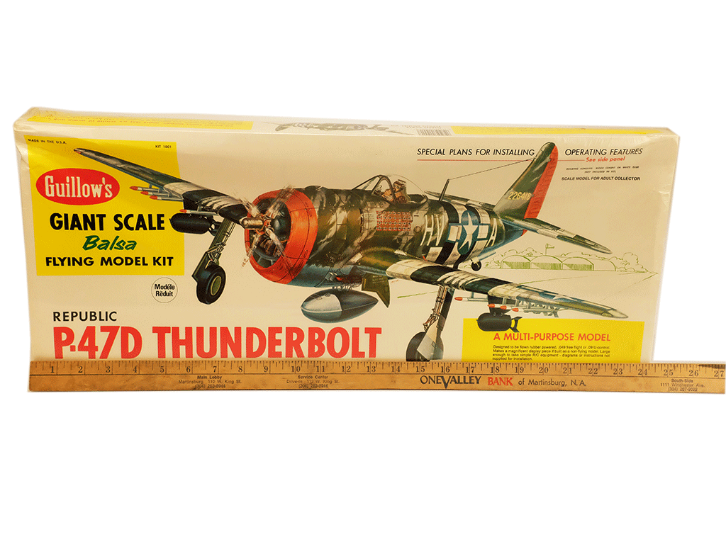 Guillow's P-47D Thunderbolt Balsa Wood Model Airplane Kit - 3/4