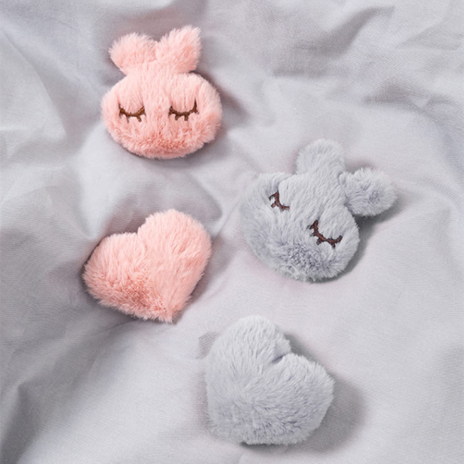 6-Pack Non-Slip Duvet Clips - Cotton Rabbit Quilt Cover Pins, Anti-Movement Comforter Fasteners & Sheet Grippers - Perfect for Bedding, Socks, Curtains & Quilt Holders (Grey) - Keep Your Bedding Neat All Night
