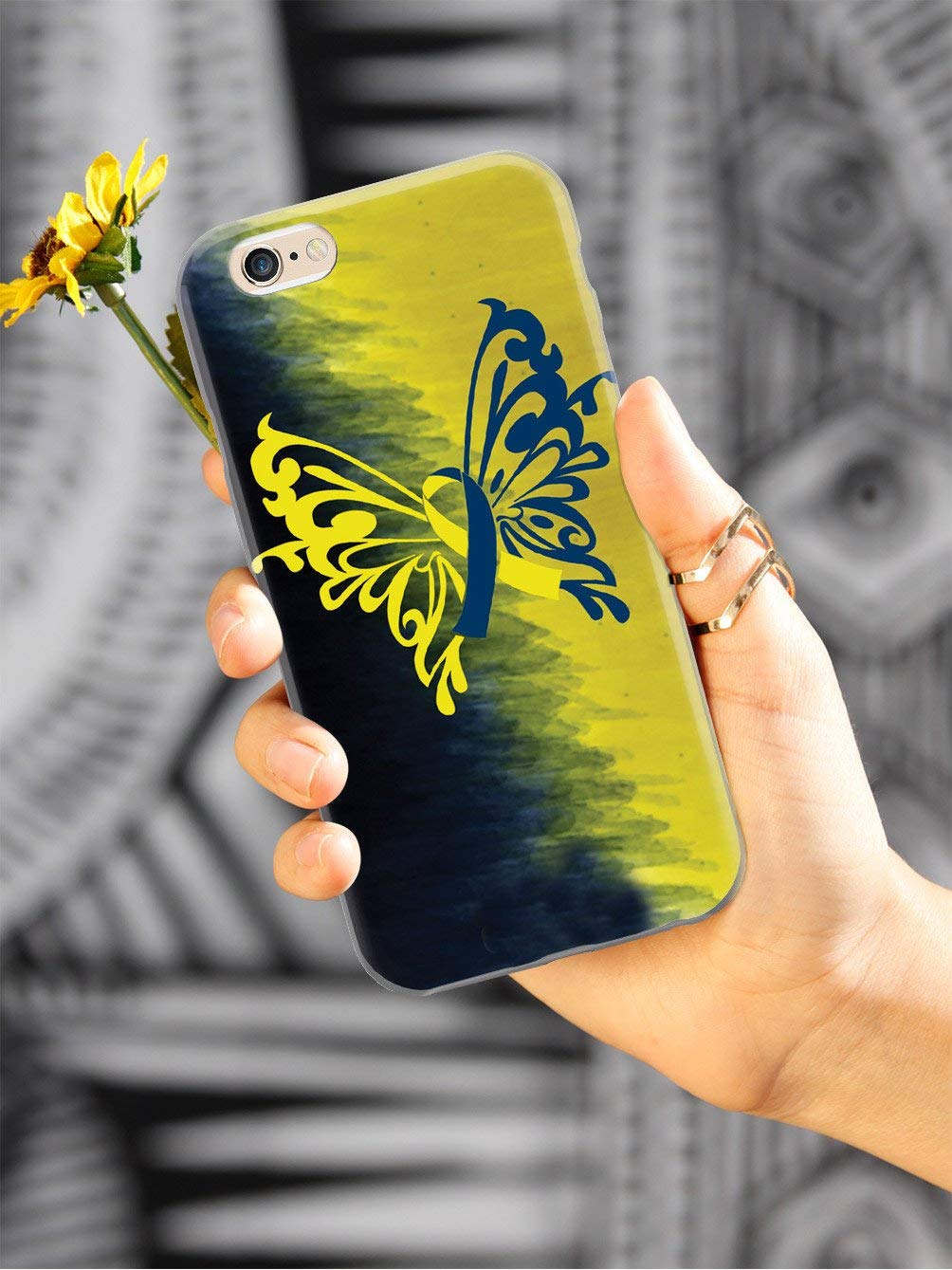 Inspired Cases - Premium 3D Textured Protective Phone Case Compatible with Apple iPhone 12 Pro Max | Down Syndrome Awareness | Shockproof & Slim Design for Daily Use, Work & Travel