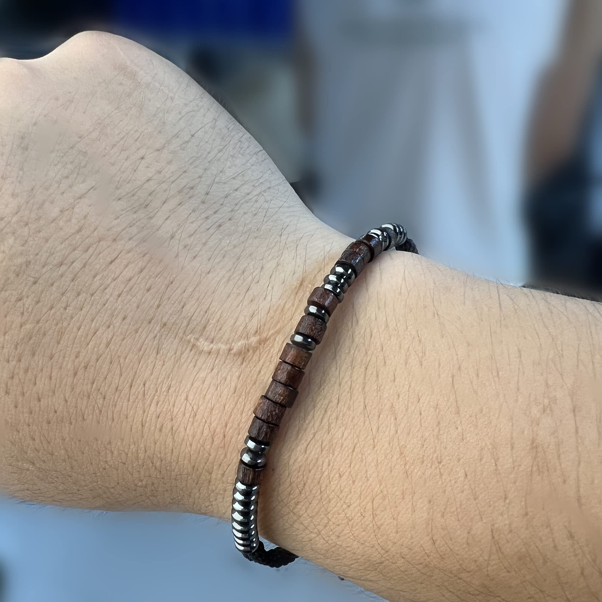 Morse Code Bracelet for Women & Men - Wooden Wrap Strand Bracelet - Anniversary, Birthday Gifts for Best Friend, Mom, Daughter, Boyfriend, Girlfriend, Husband - Perfect for Everyday Wear, Special Occasions & Meaningful Gifting