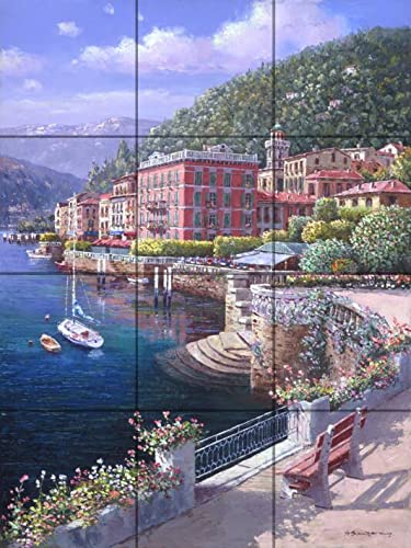 Sam Park Lakeside at Bellagio Tile Mural - Premium Wall Art Decor for Home & Office - Soho Editions