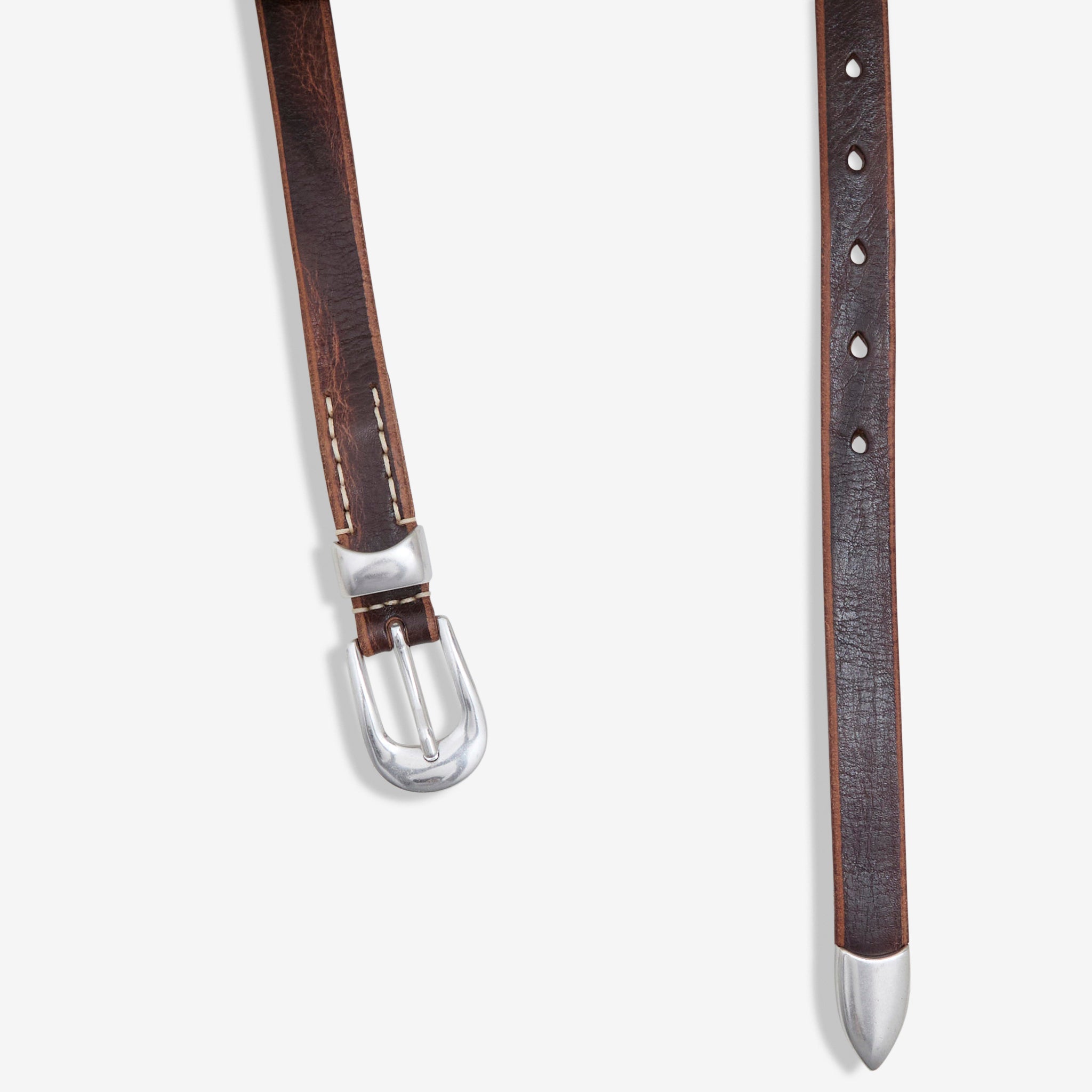2cm Wide Genuine Brown Leather Belt for Men - Classic Casual & Formal Wear | Perfect for Office, Wedding & Everyday Outfits