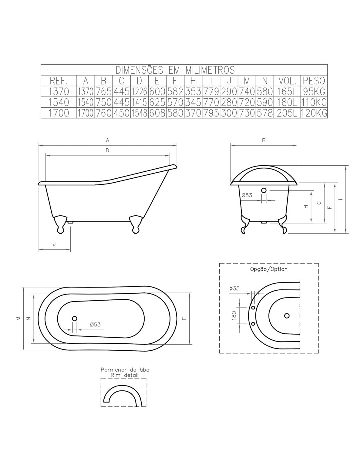 Versailles Cast Iron Bathtub - White Freestanding Soaking Tub for Luxury Bathroom & Spa Relaxation