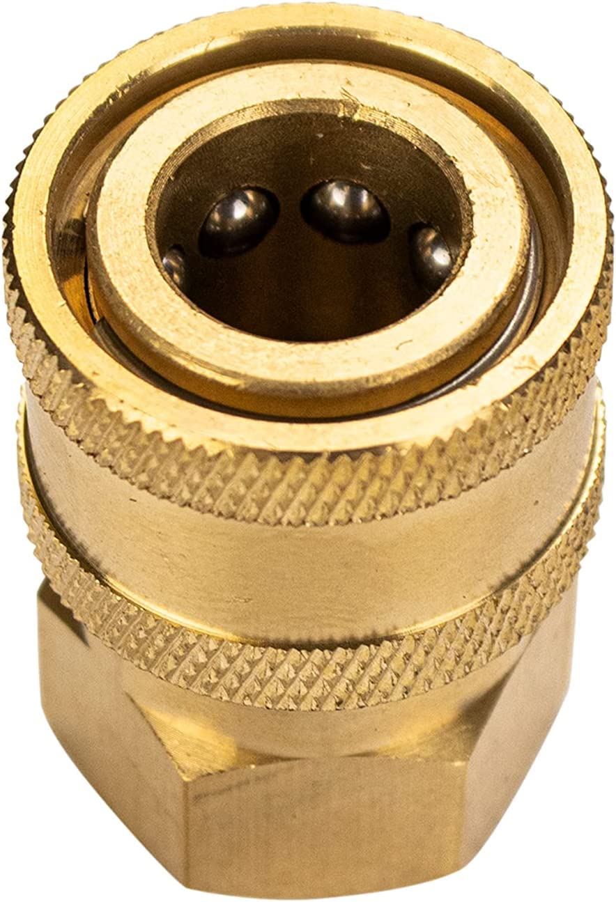 Simpson QC Socket for Pressure Washer Wands - 4500 PSI Brass Connector for Cleaning & Maintenance