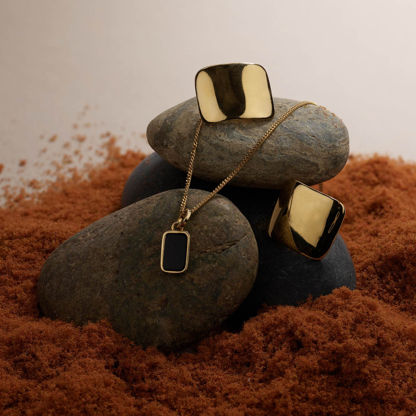 Gold Square Dome Stud Earrings for Women - Minimalist Geometric Jewelry for Everyday Wear & Special Occasions