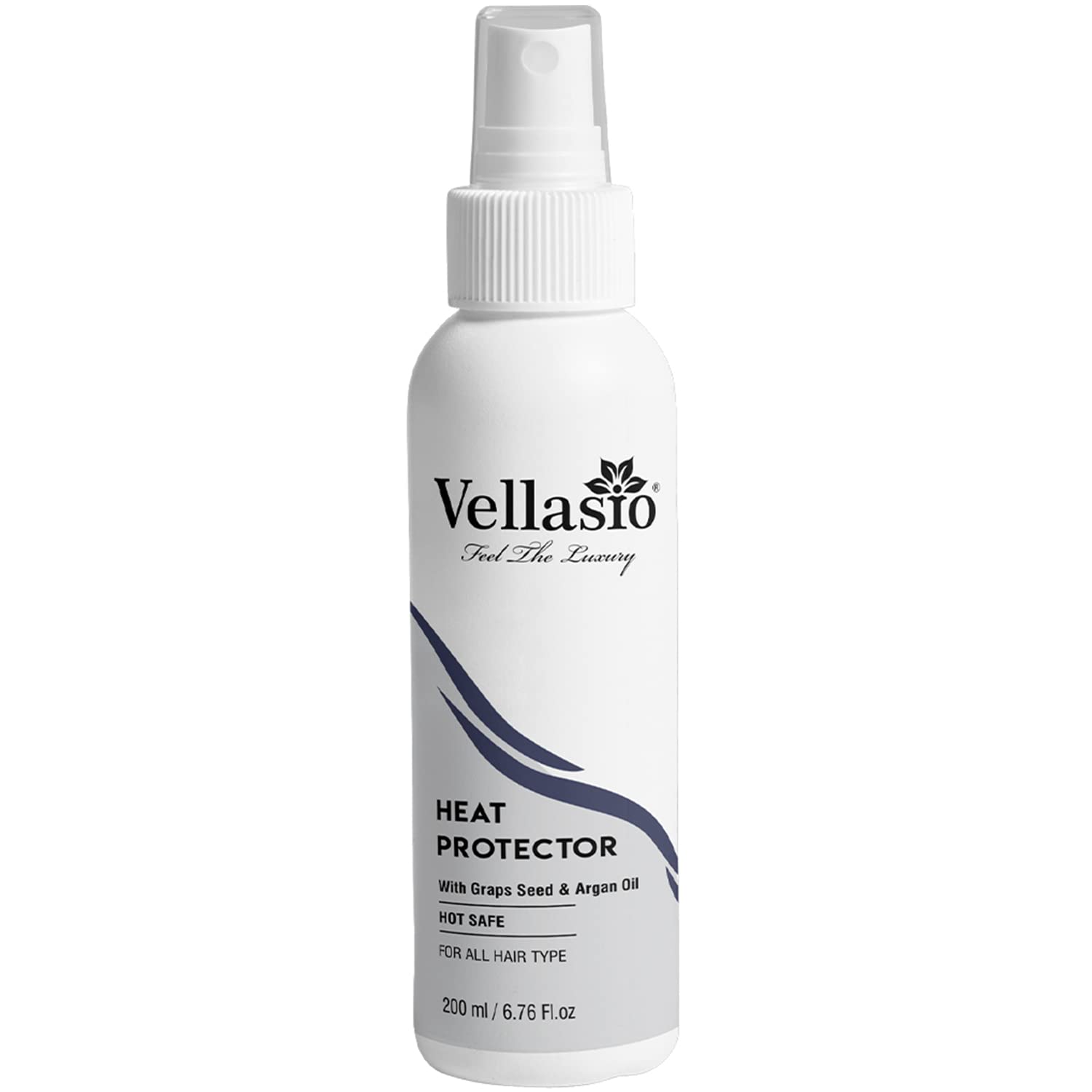 Vellasio Natural Heat Protection Spray for Hair Straightener with Moroccan Argan Oil & Grapeseed Oil - Sulfate Free, Paraben Free Hair Styling Spray for Men & Women - Perfect for Straightening, Blow Drying & Heat Styling