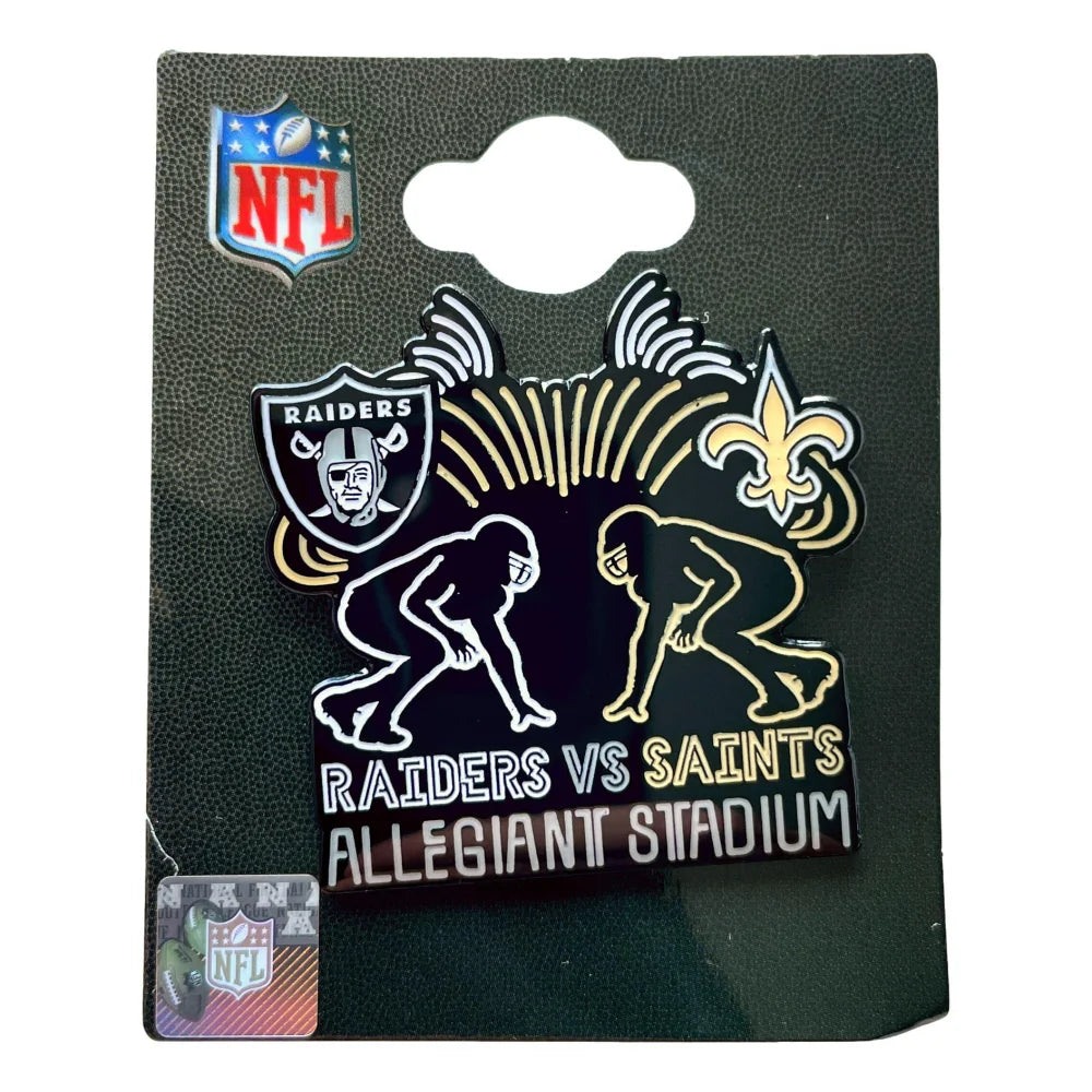 Las Vegas Raiders 2020 Inaugural Season vs. New Orleans Saints Limited Edition Game Day Collectible Pin - Perfect for NFL Fans, Sports Memorabilia Collectors, and Game Day Souvenirs