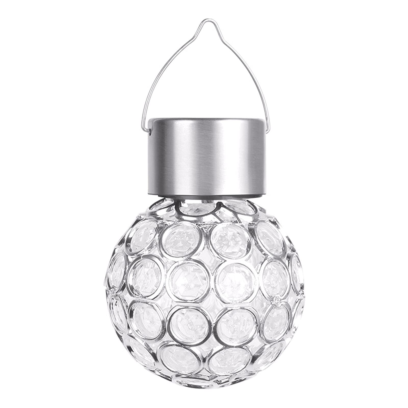 **Solar Powered Hanging Cracked Glass Ball Lights - Outdoor Waterproof Decorative Globe Lights for Garden, Yard, Patio, Tree & Holiday Decor (Colorful Gradient) - Perfect for Evening Ambiance & Festive Lighting**