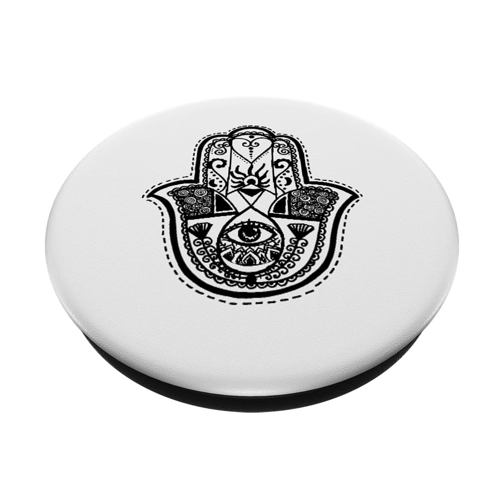 Spiritual Hamsa Hand Yoga PopSockets - Standard PopGrip Phone Grip & Stand for Yoga, Meditation & Daily Use | Compatible with iPhone, Samsung & Smartphones