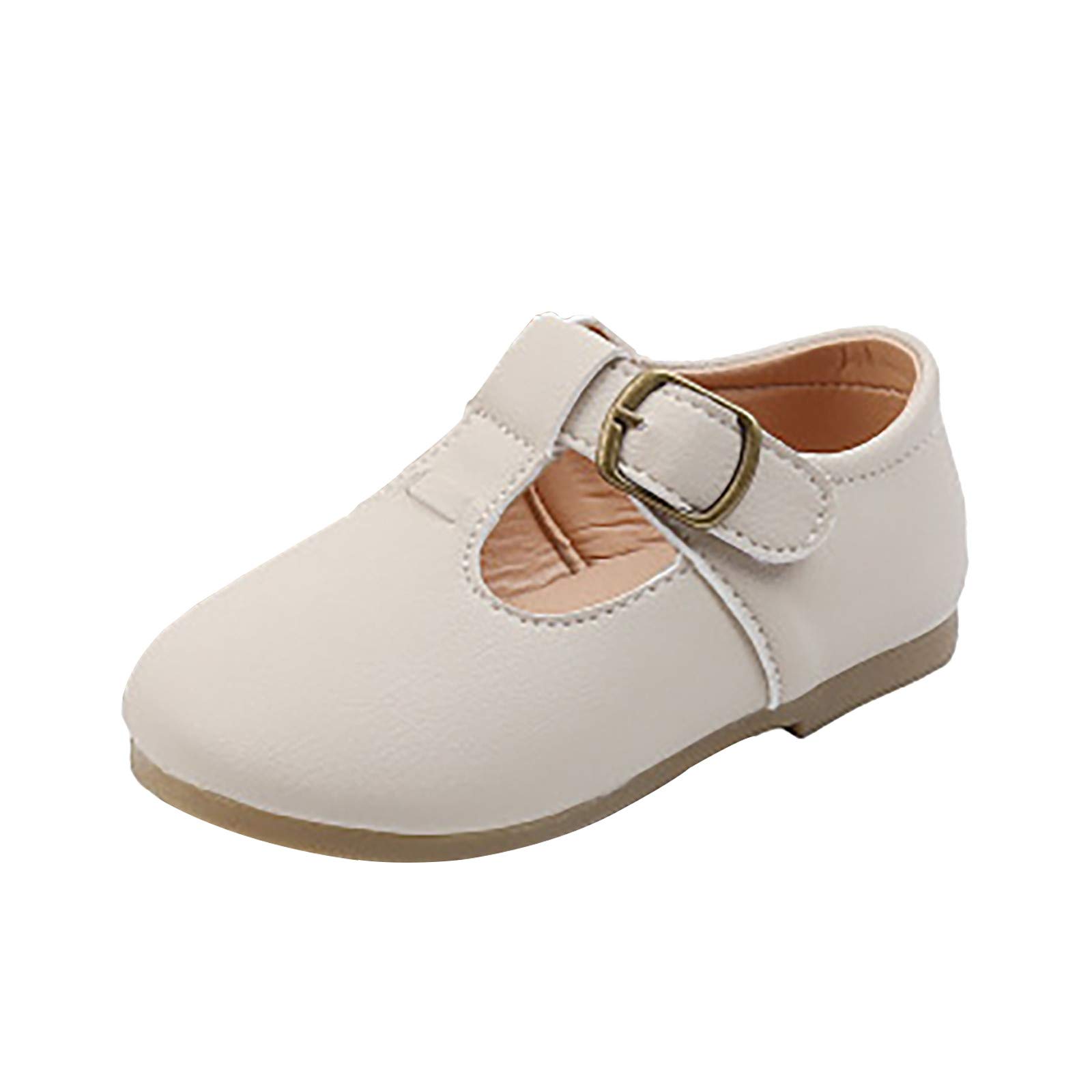 Kids Leather Shoes Non-Slip T-Strap Flats for Toddlers - Playtime & Water Fun