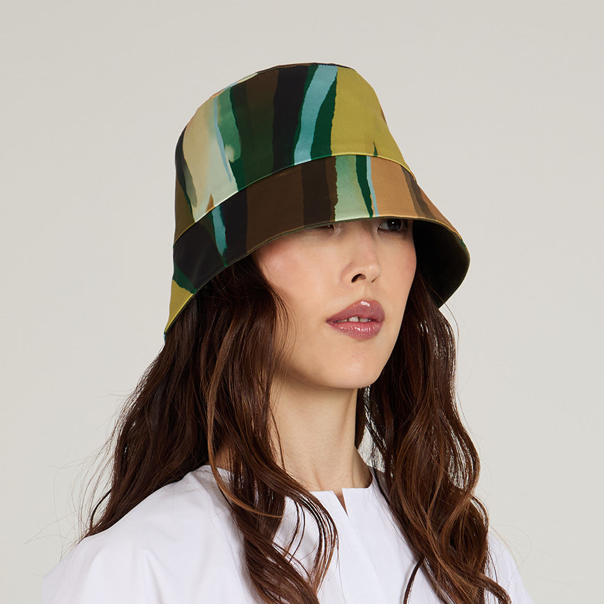 Yuki Linen Reversible Bucket Hat for Women & Men - Sun Protection Summer Beach Hat - Casual Outdoor Travel Accessory for Hiking, Gardening, and Vacation