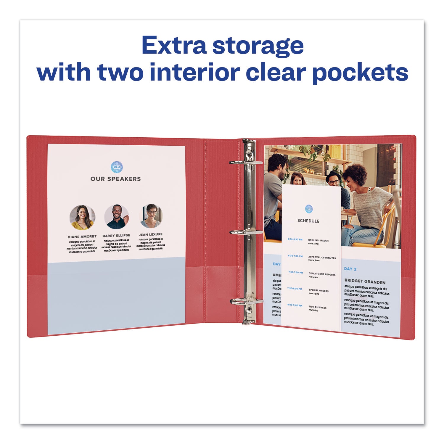 Avery® Durable 3-Ring Binder with DuraHinge™ Technology - 2
