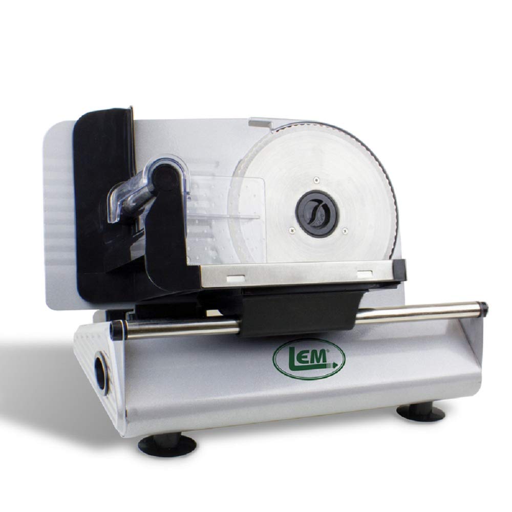 LEM Products Silver 1 Speed Meat Slicer - Commercial Grade Deli & Home Kitchen Slicer for Roast Beef, Turkey, Cheese & More | Perfect for Delis, Restaurants & Home Chefs