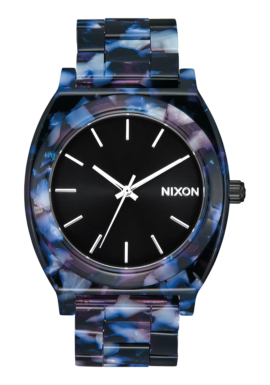 NIXON Time Teller Acetate 100m Water Resistant Women's Watch - 37mm Analog Fashion Watch with 20mm Acetate Band - Perfect for Everyday Wear, Swimming & Outdoor Activities