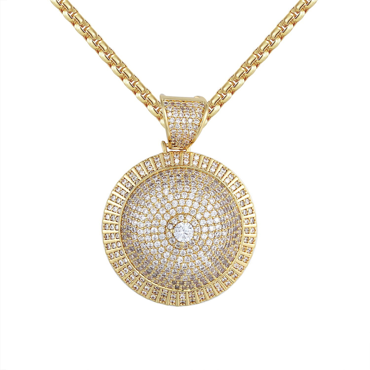 3D Solitaire Designer Round Spinner Silver Pendant Necklace for Women - Elegant Jewelry Gift for Birthday, Anniversary & Special Occasions | Perfect for Date Night, Parties & Everyday Wear