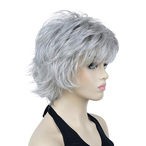 Stylish Short Layered Shaggy Synthetic Wig with Bangs for Women - Perfect for Cosplay, Halloween & Daily Fashion Looks