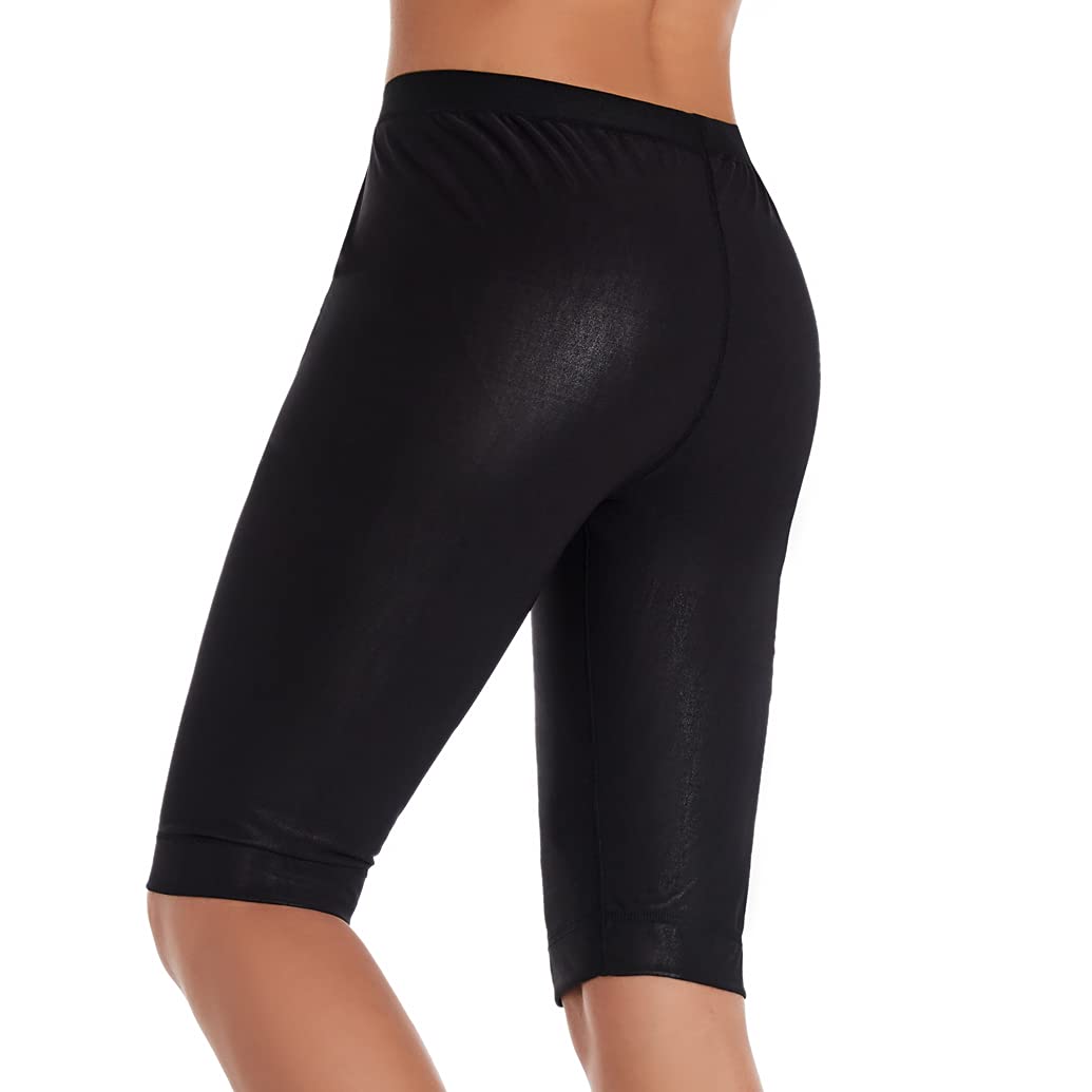Bakerdani Thermo Sweat Sauna Shorts for Women - High Waist Workout Capri Pants for Fitness, Exercise & Hot Yoga - Body Shaping & Weight Loss - Perfect for Gym, Running & Home Workouts