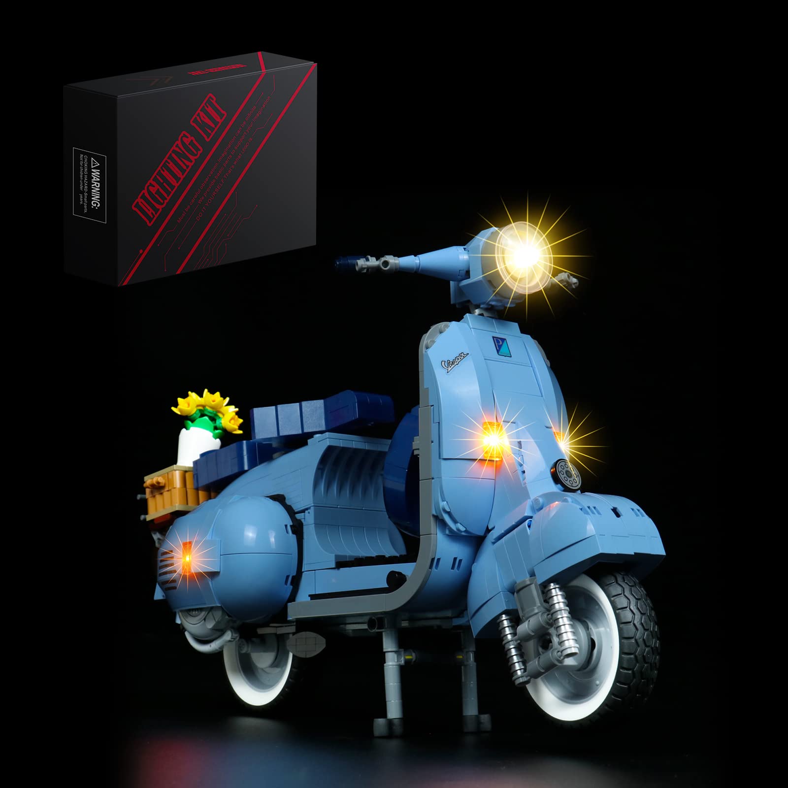 BrickBling LED Light Kit for LEGO Creator Vespa 125 (10298) - Compatible with Lego Vespa Model - Perfect for Night Display & Showcase