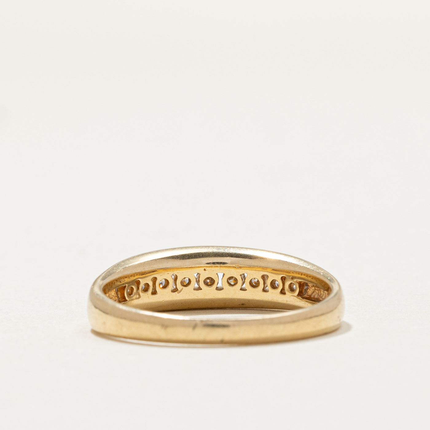 Channel Set Semi Eternity Diamond Wedding Band - 0.25ctw Round Cut Diamond Ring in Size 8.75 - Perfect for Anniversary Gifts, Bridal Jewelry & Special Occasions