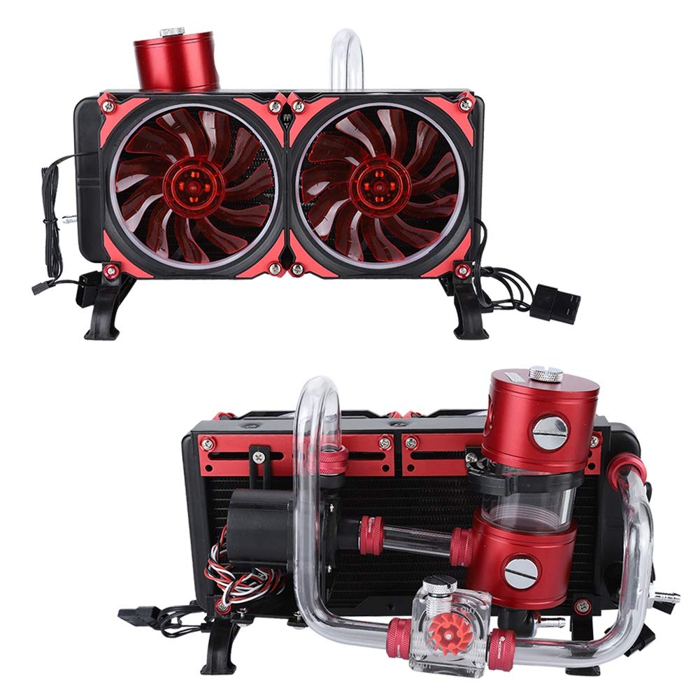 High-Performance Laptop Cooling Fan Kit - Universal Water Cooling System for PC & Notebook Computers with Pump, Radiator & Tank - Easy Installation with All Accessories Included | Perfect for Gaming, Overclocking & High-Temperature Workstations