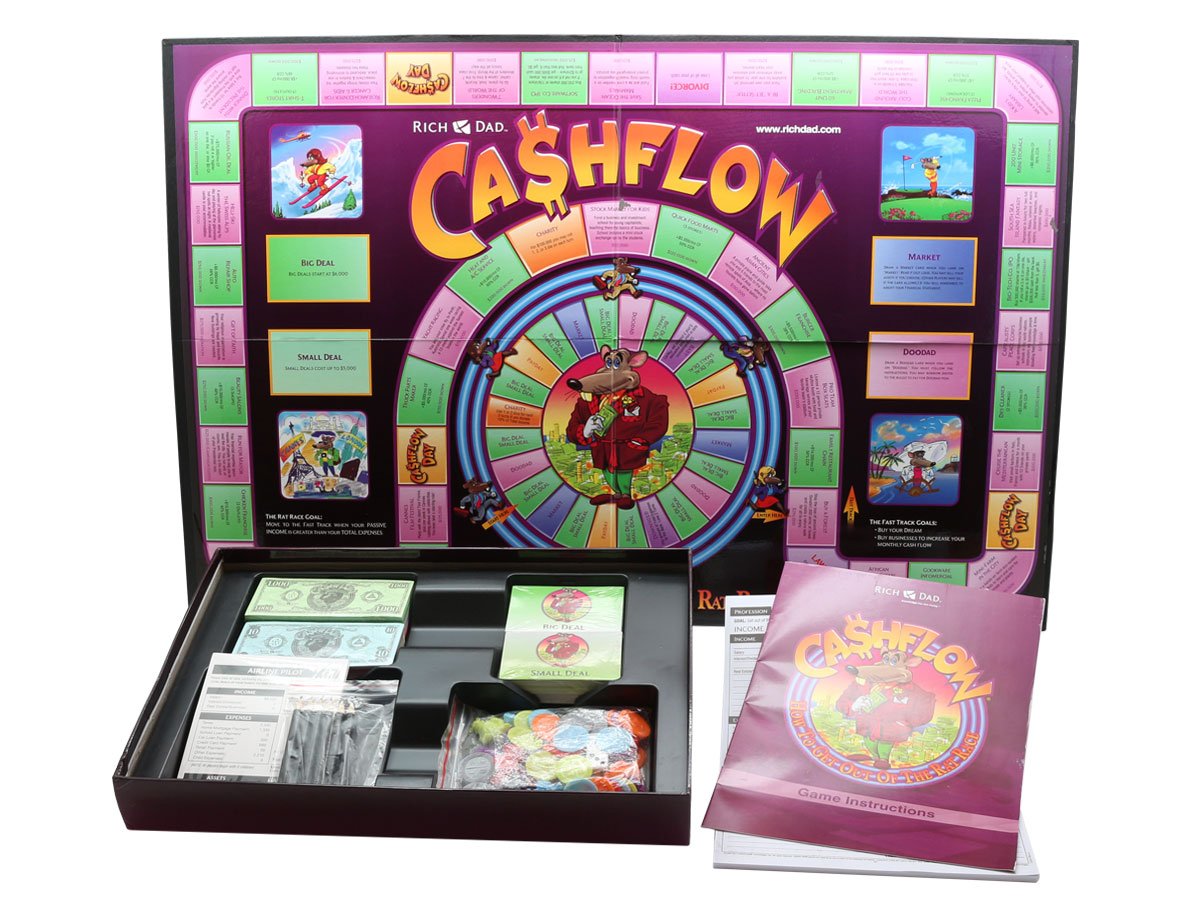 Rich Dad Cashflow 101 Board Game by Robert Kiyosaki - Financial Strategy & Investing Education Game for Adults & Families - Escape the Rat Race - Perfect for Financial Literacy Learning & Family Game Nights