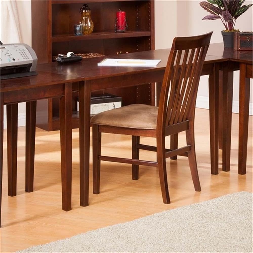 Atlantic Furniture Shaker Work Table - Solid Wood Antique Walnut Finish Writing Desk for Home Office, Study & Craft Room | Perfect for Remote Work, Homework & DIY Projects