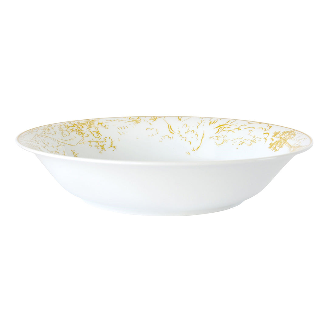 Tout Paris Yellow Vegetable Dish - Elegant French Dinnerware for Home Dining & Entertaining | Perfect for Serving Salads, Side Dishes & Appetizers
