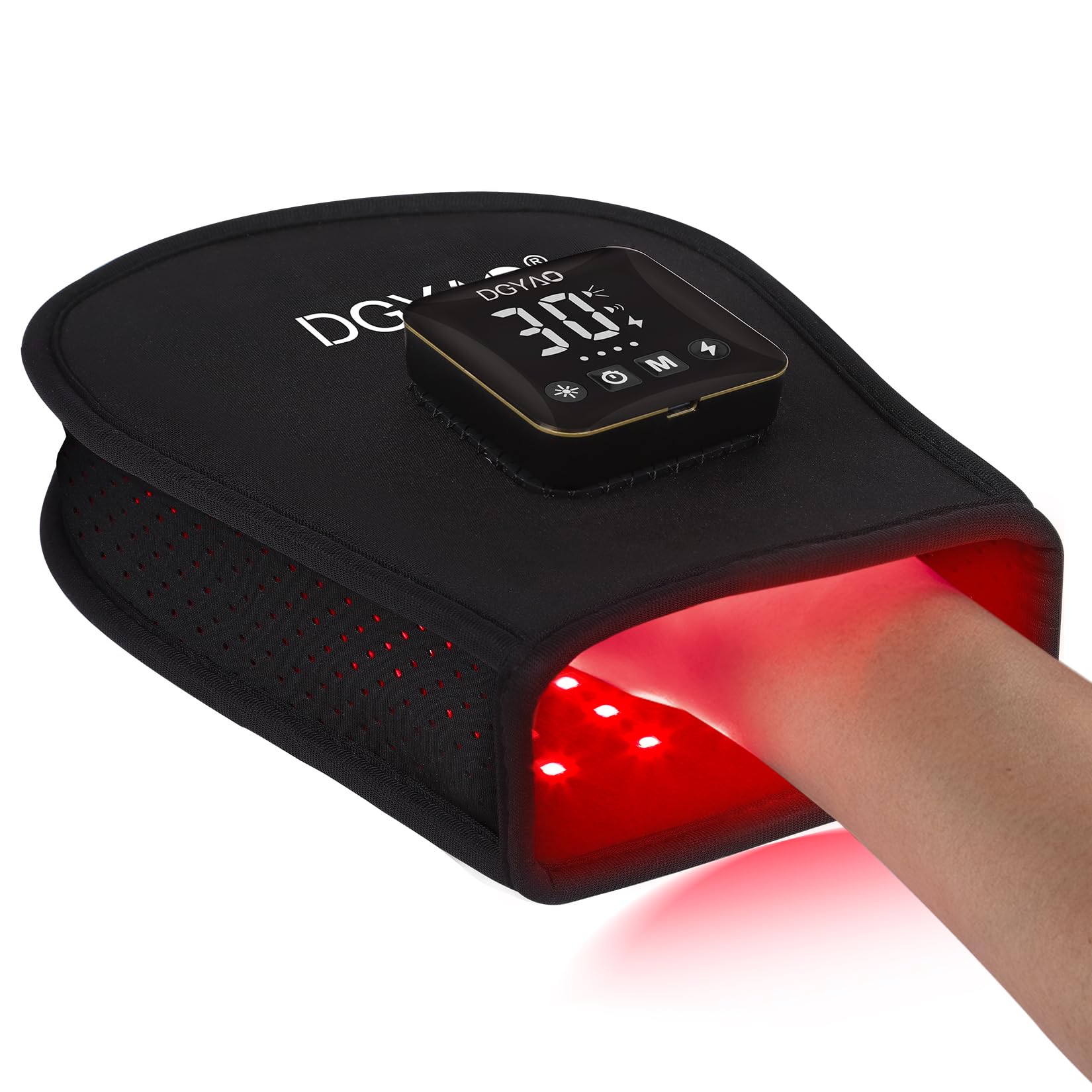DGXINJUN Cordless Red Light Therapy Device - FDA Cleared Portable Near Infrared Light Therapy for Hand, Fingers & Palm Pain Relief - Wireless, Wearable & Rechargeable with 4000mAh Battery - Perfect for Arthritis, Carpal Tunnel & Joint Pain at Home or On-the-Go