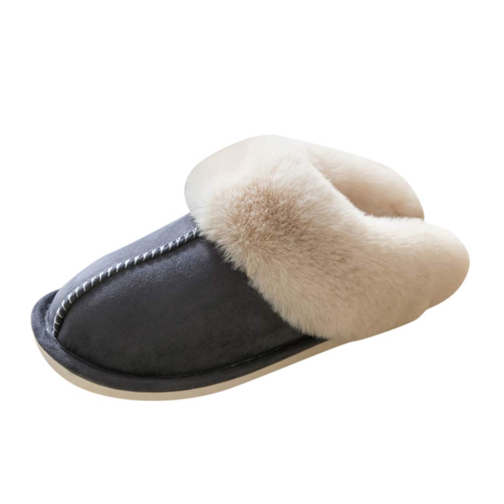Women's Memory Foam House Slippers - Plush Fleece Lined & Anti-Skid for Indoor/Outdoor Wear