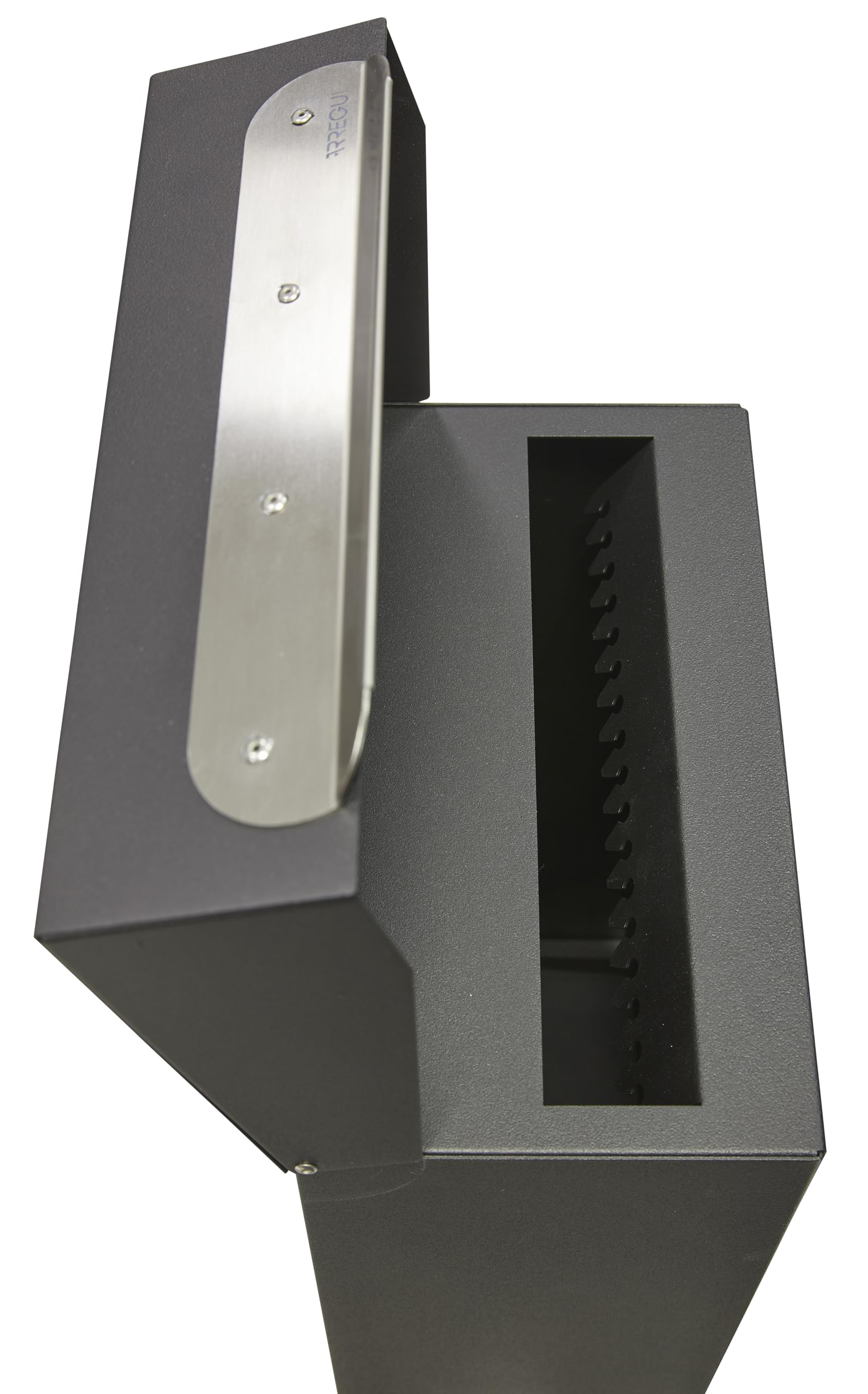 Bigen EP1004 Black Steel Mailbox - Single Letter Box for Mail & Small Packages - Perfect for Homes, Apartments, and Offices