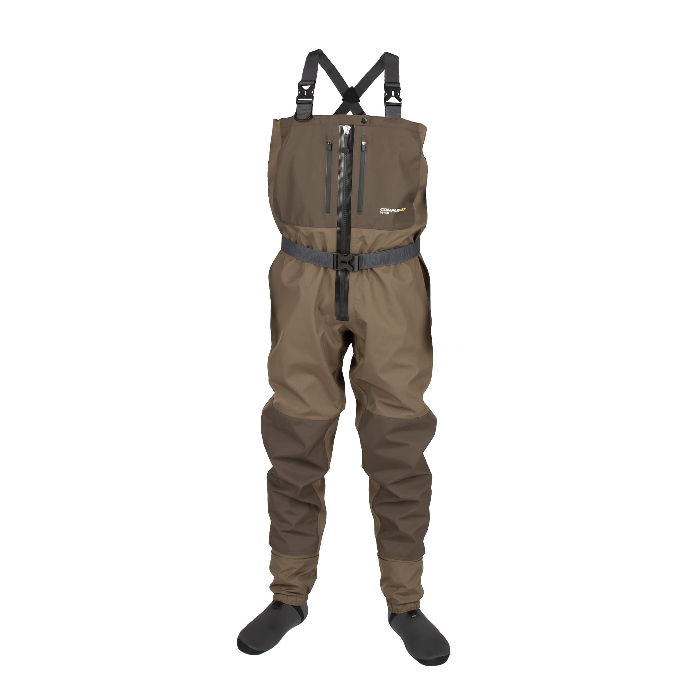 **360° Adjustable Fly Fishing Waders - Waterproof & Breathable Stockingfoot Waders with Deadfall-Z Zipper for Men & Women | Ideal for Trout, Salmon, and Stream Fishing**