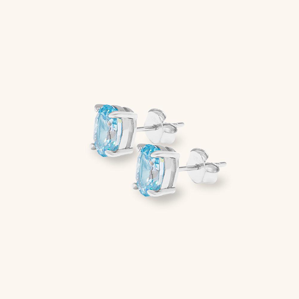Harmony Oval Stud Earrings for Women - 14K Gold Plated Minimalist Dainty Jewelry - Perfect for Everyday Wear, Office & Date Night