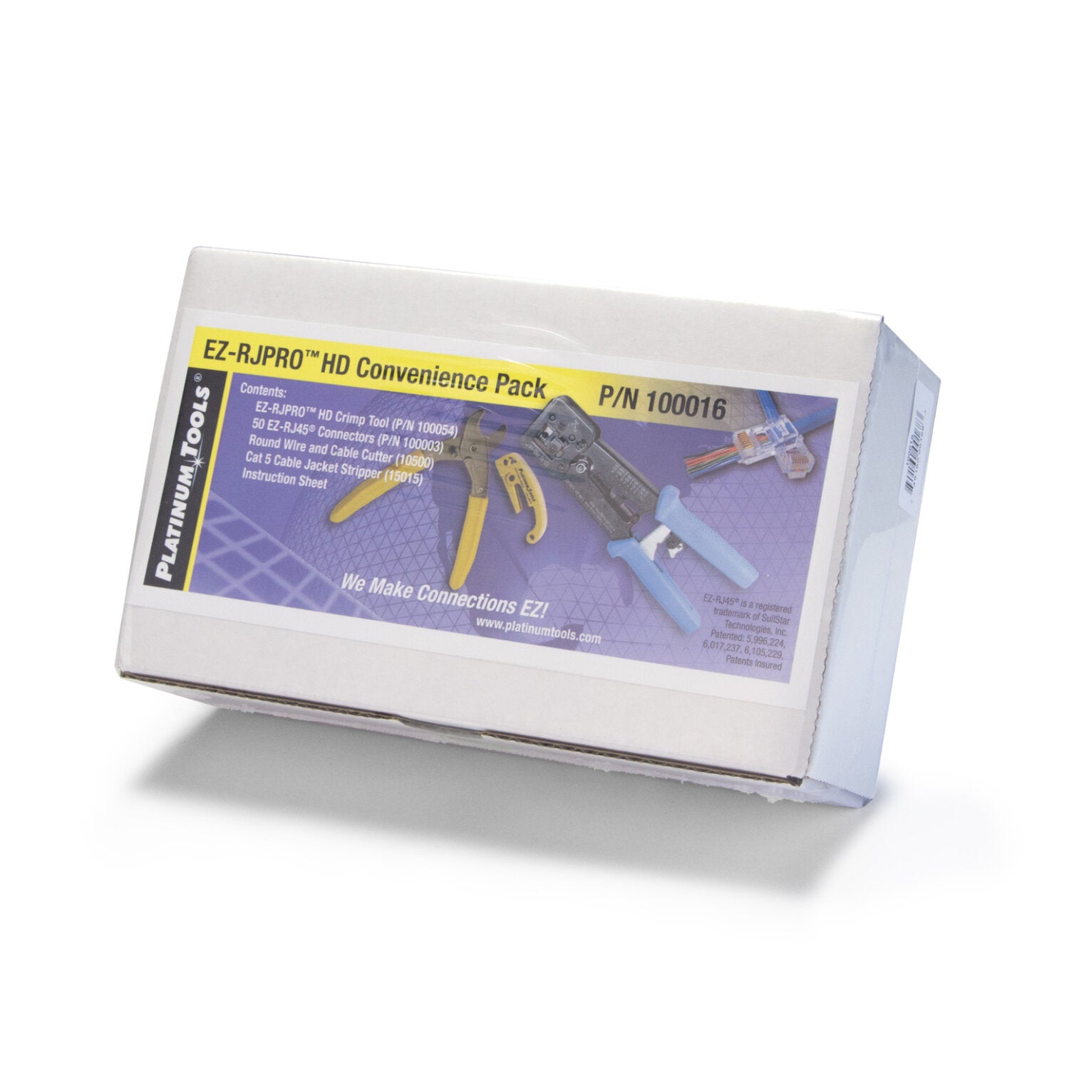 Platinum Tools 100016 EZ RJPRO HD Convenience Pack Kit - Professional Network Cable Crimping Tool Set for Ethernet, Cat5, Cat6 Installation - Perfect for IT Technicians, Network Engineers & DIY Home Networking Projects
