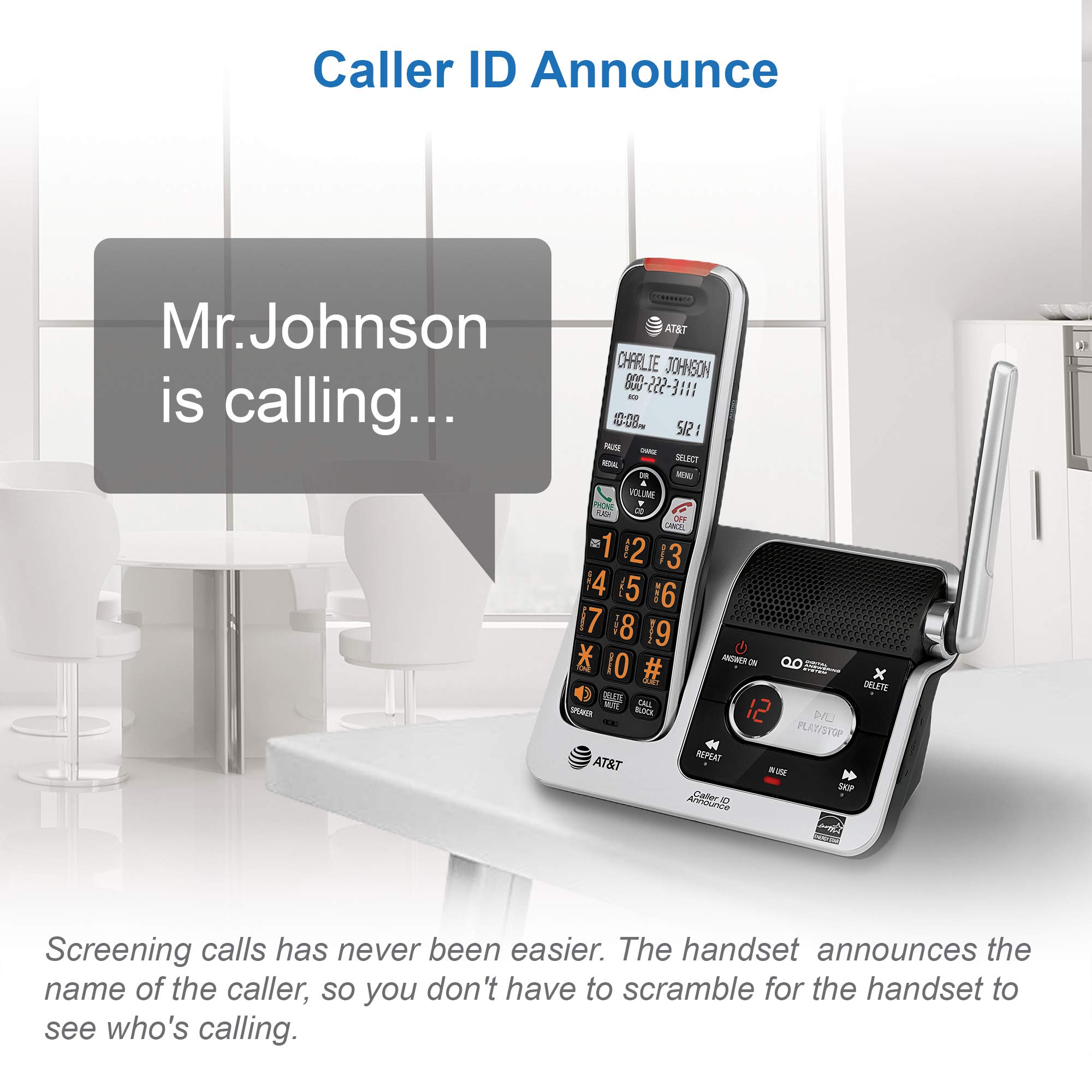 AT&T BL102-3S 3-Handset Cordless Phone with Answering System - 2