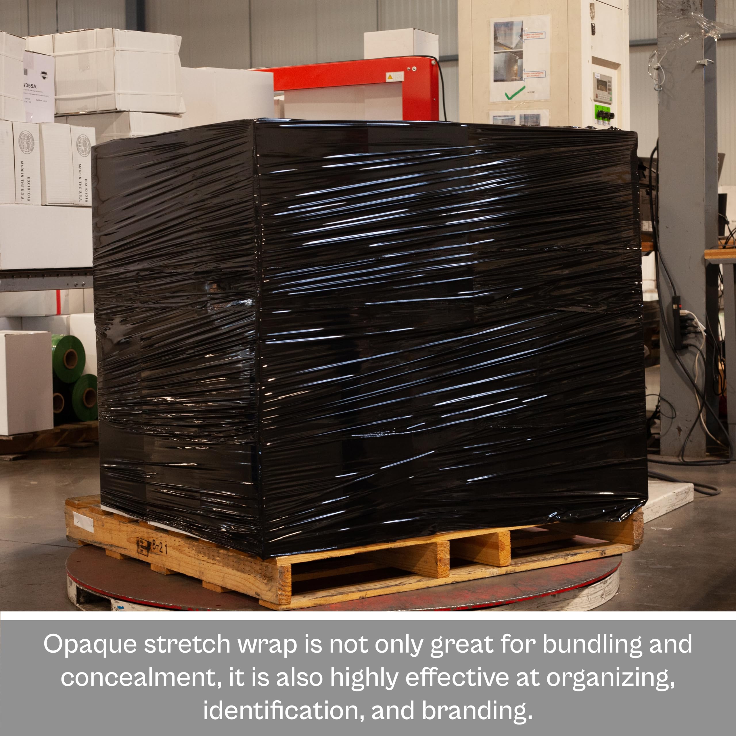 8 Pack Black Stretch Wrap for Moving - 18 Inch x 1500 Feet, 80 Gauge Heavy Duty Plastic Film Rolls with High Cling, Strong Furniture Protection Wrap for Packing, Shipping & Storage | Secure Moving Supplies for Boxes, Pallets & Household Items