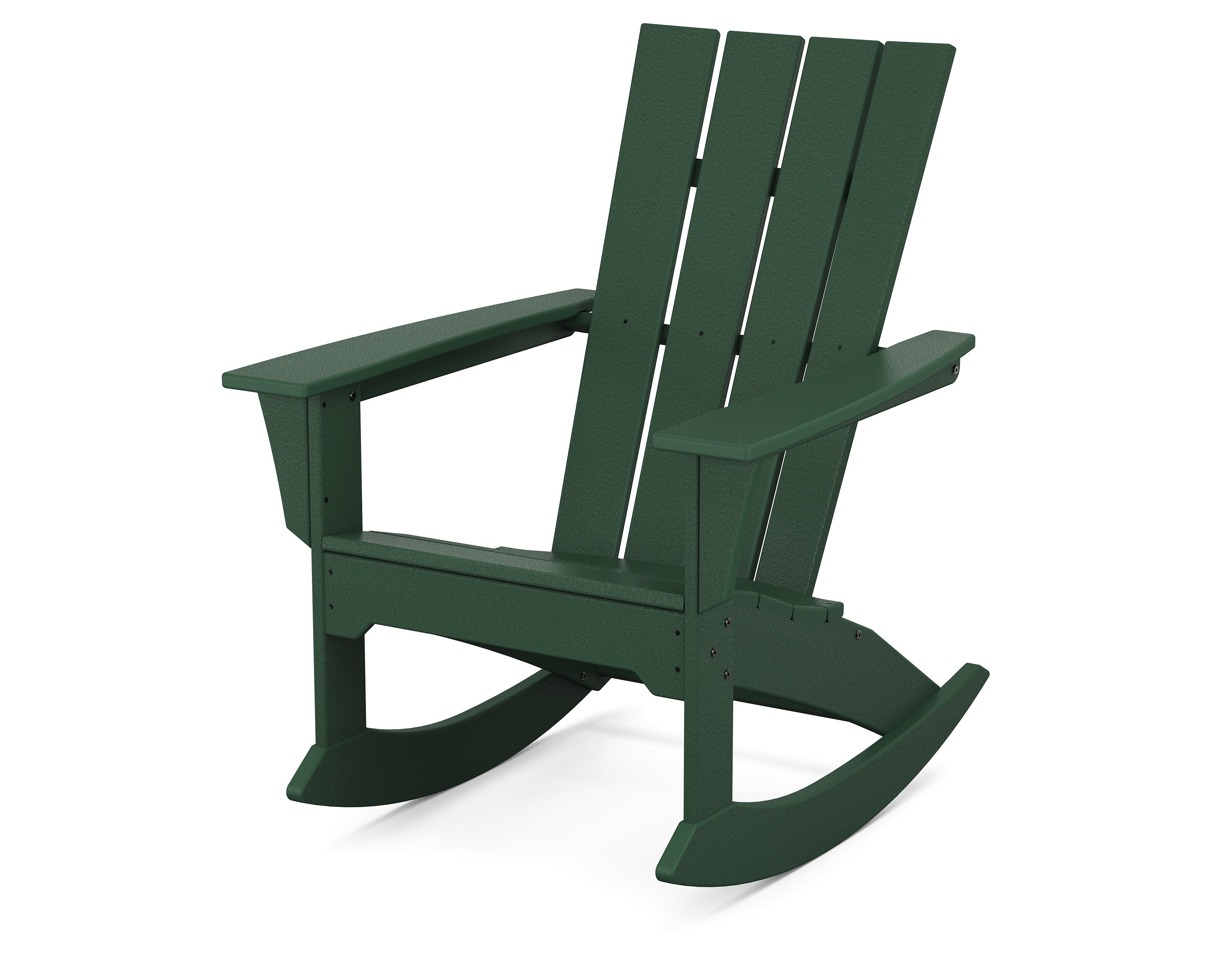 POLYWOOD Quattro Adirondack Rocking Chair - All-Weather Outdoor Rocking Chair for Patio, Garden & Poolside - Durable HDPE Material - Comfortable & Stylish Design