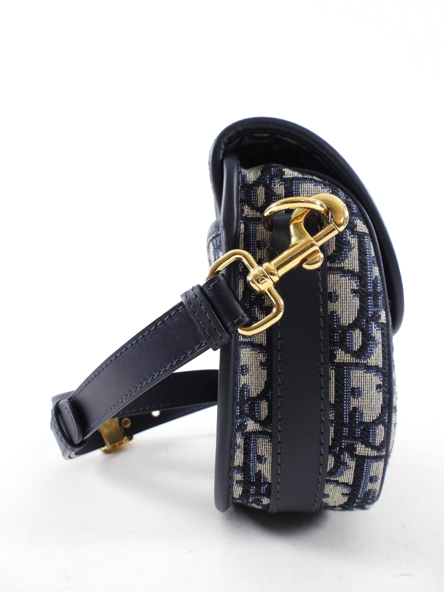 Christian Dior Navy Blue Oblique Jacquard Medium Bobby Bag - Luxury Designer Handbag for Women, Perfect for Work, Travel & Special Occasions