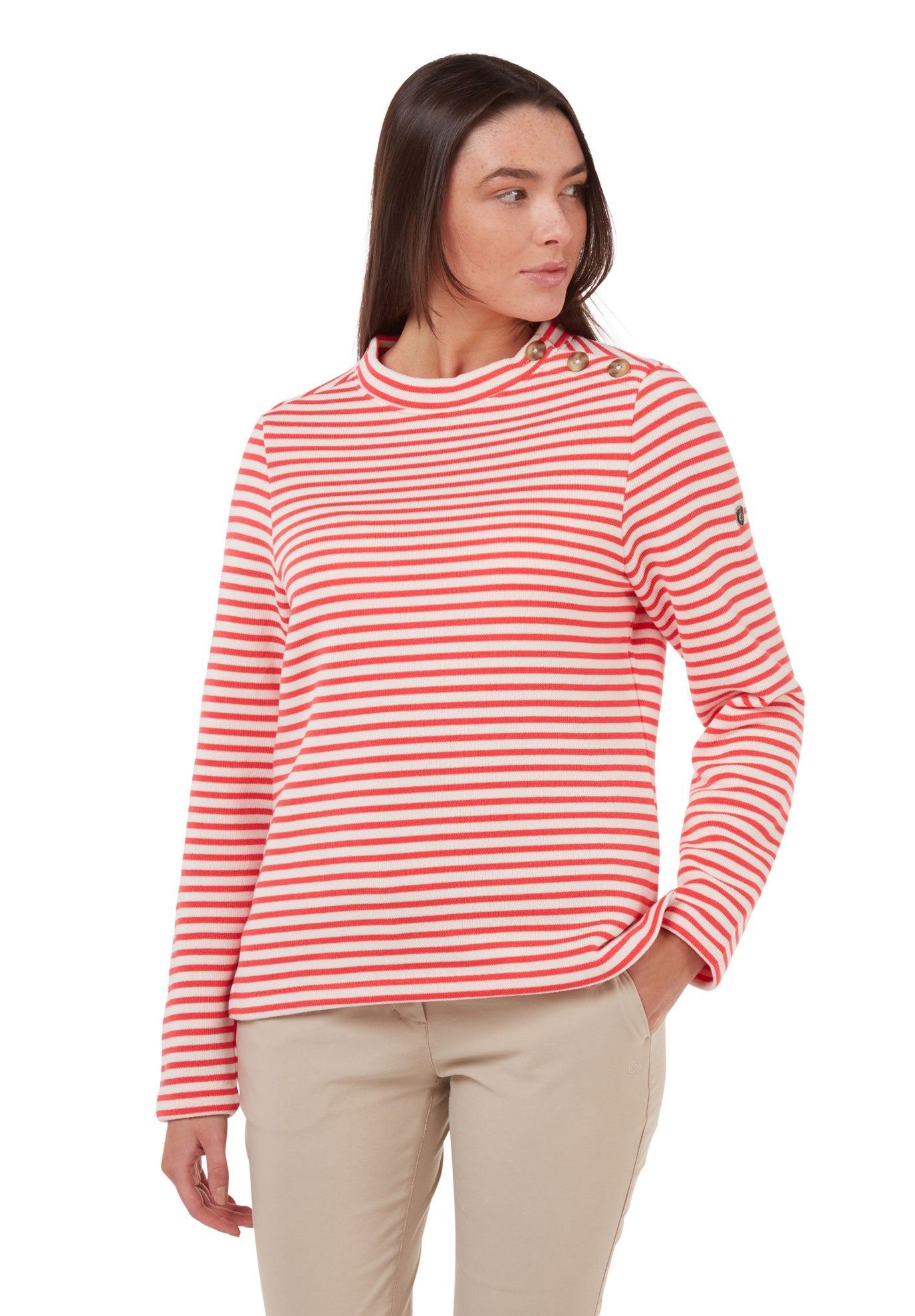 Craghoppers Women's Balmoral Crew Neck Sweater - Lightweight & Breathable for Hiking, Travel & Outdoor Adventures