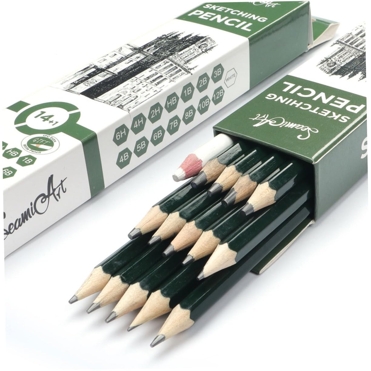 Anneome 15-Piece Sketch Pencil Set - Professional Graphite Drawing Pencils for Artists & Kids - Wooden Art Pencils for Sketching, Shading & DIY Projects - Perfect for Classroom, Home & Studio Use