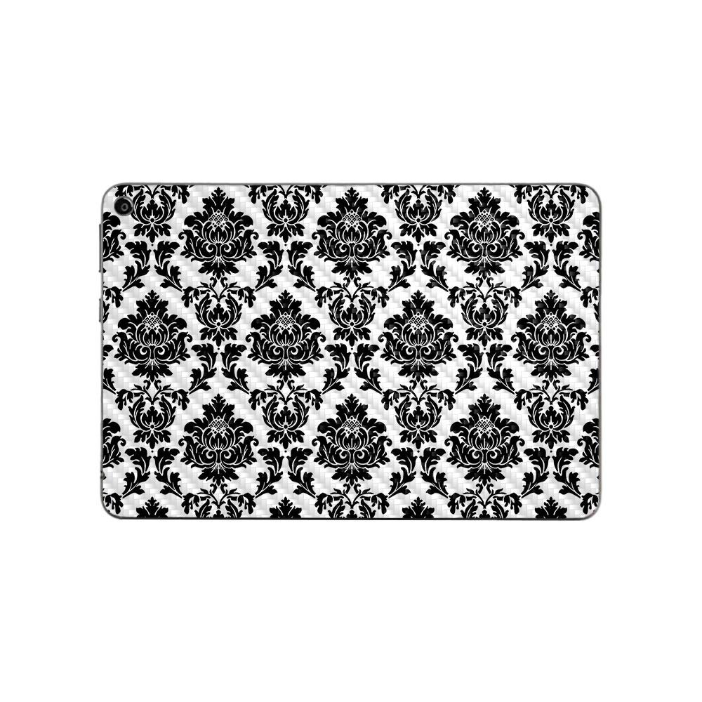 MightySkins Carbon Fiber Skin for Amazon Fire HD 8 (2020) - Vintage Damask Design | Protective & Durable Textured Cover | Easy to Apply | Made in USA | Perfect for Home, Office & Travel Protection