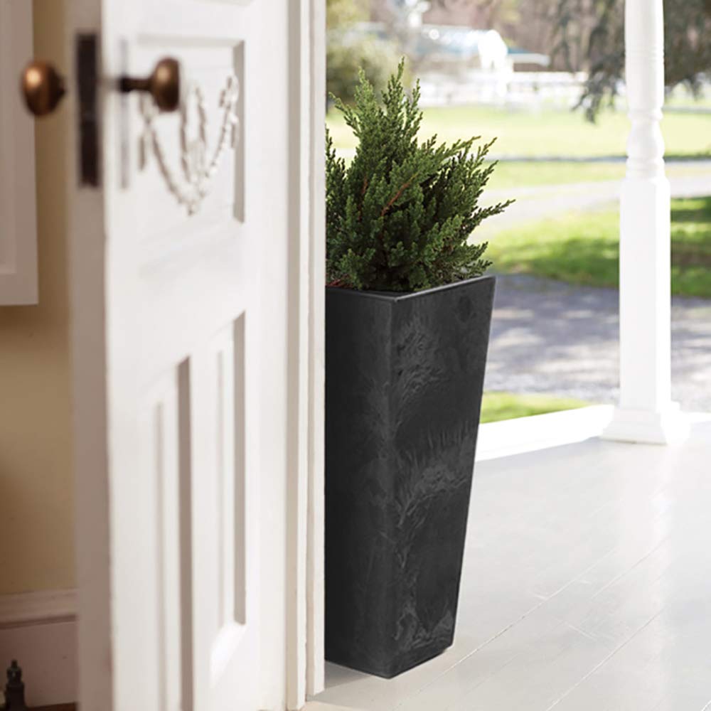 Ella Tall Planter - Large Modern Flower Pot for Indoor Plants, Outdoor Garden Decor - Perfect for Living Room, Patio, and Office Decor