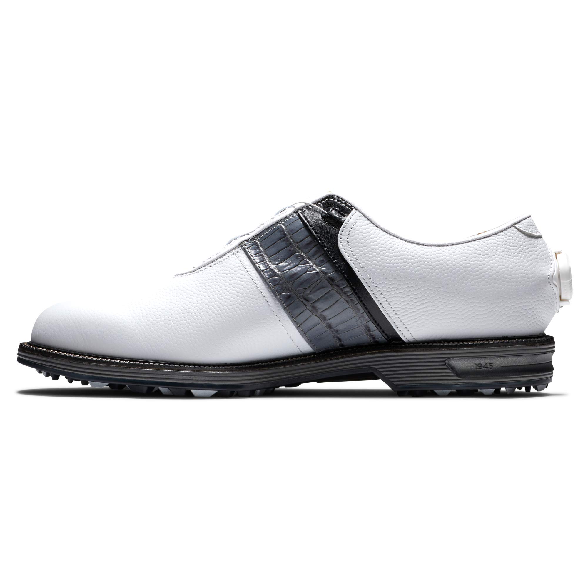 FootJoy Men's Premiere Series Packard BOA Golf Shoes - White/Grey - 9 X-Wide - Waterproof Spiked Golf Shoes for Men - Comfortable & Stable Performance on the Golf Course