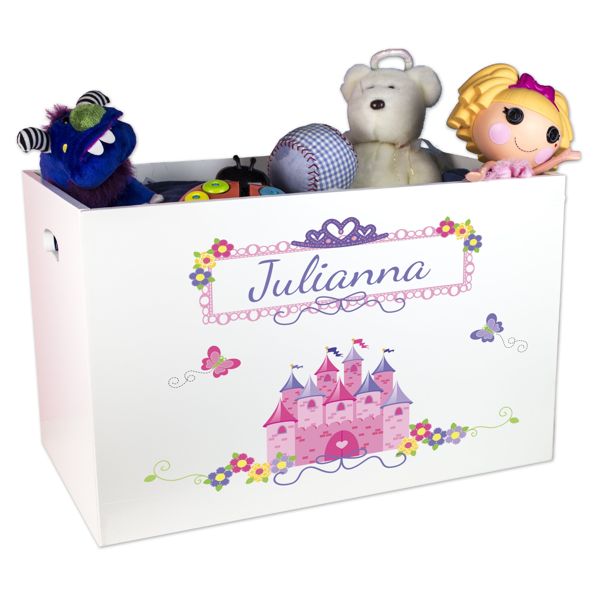 Personalized Princess Toy Storage Box and Bin - Perfect Newborn Gift for Nursery, Baby Shower & Kids Room Organization