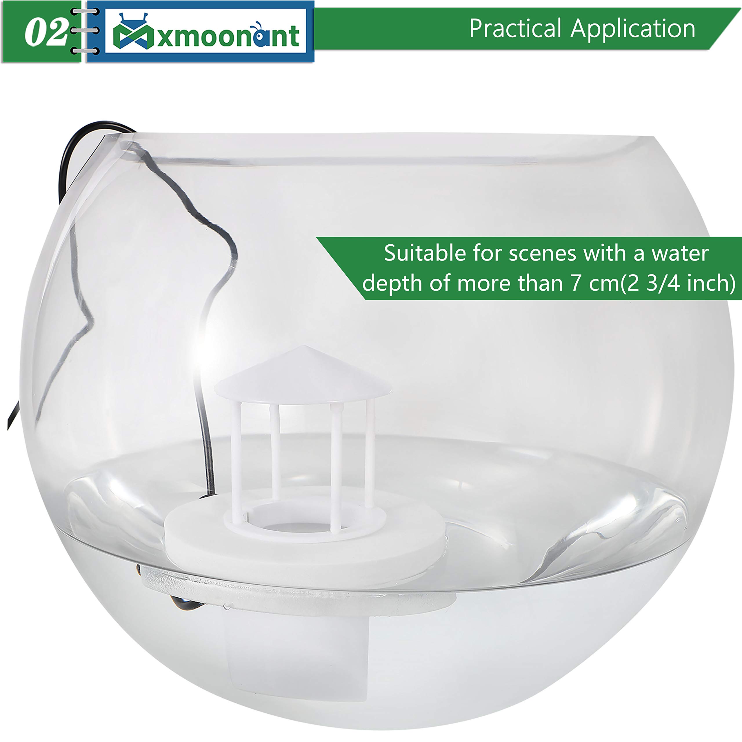 Mxmoonant Splash Guard & Float for Single-Head Ultrasonic Mist Maker - Water Depth Over 10cm/3.94inch - Perfect for Humidifiers, Aromatherapy Diffusers & Indoor Fountain Decor (Mist Maker Not Included)