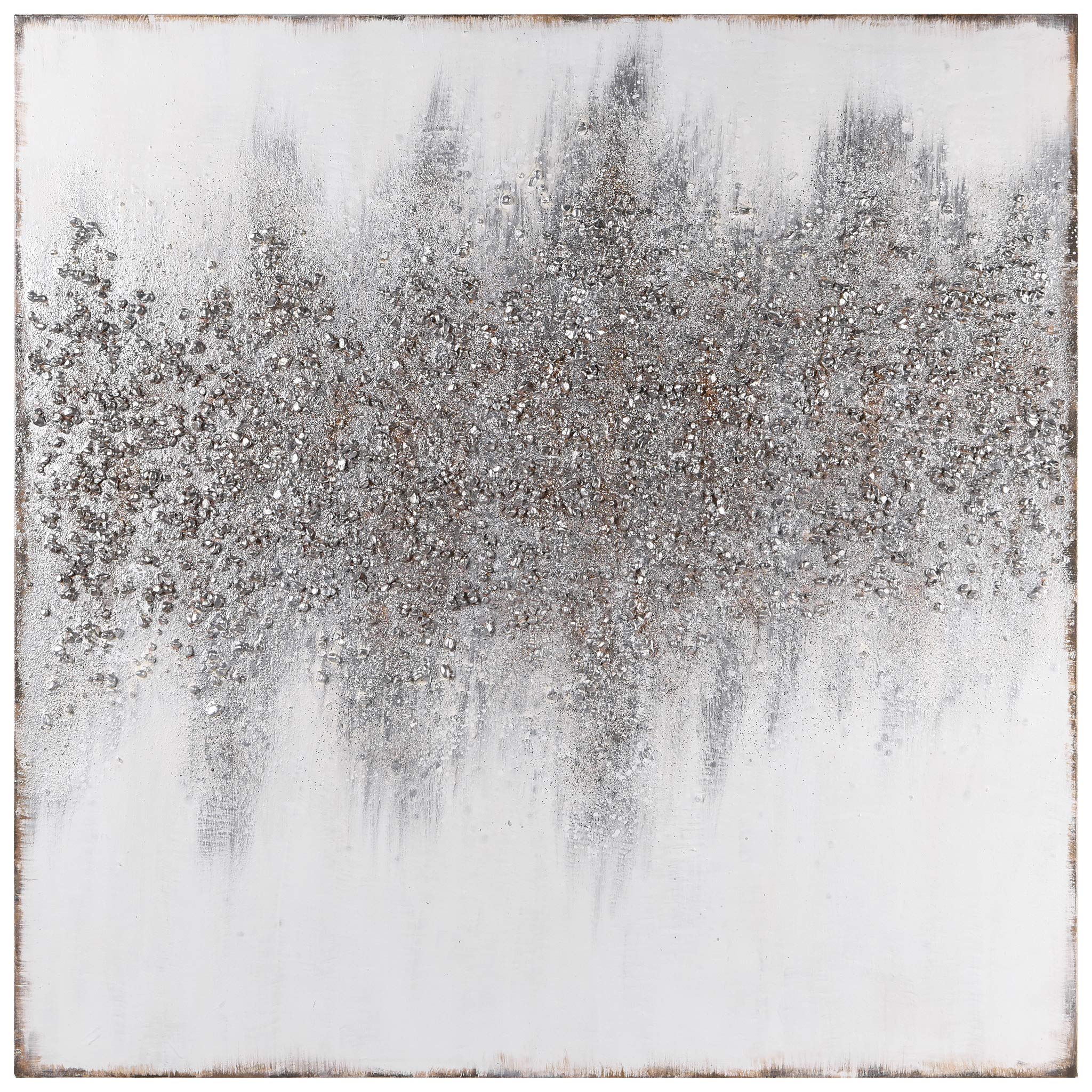 Martin Edwards Hand Painted Abstract Wall Art Canvas - Golden Dust Textured Painting 48x48 Inches Unframed - Modern Home Decor for Living Room, Bedroom & Office