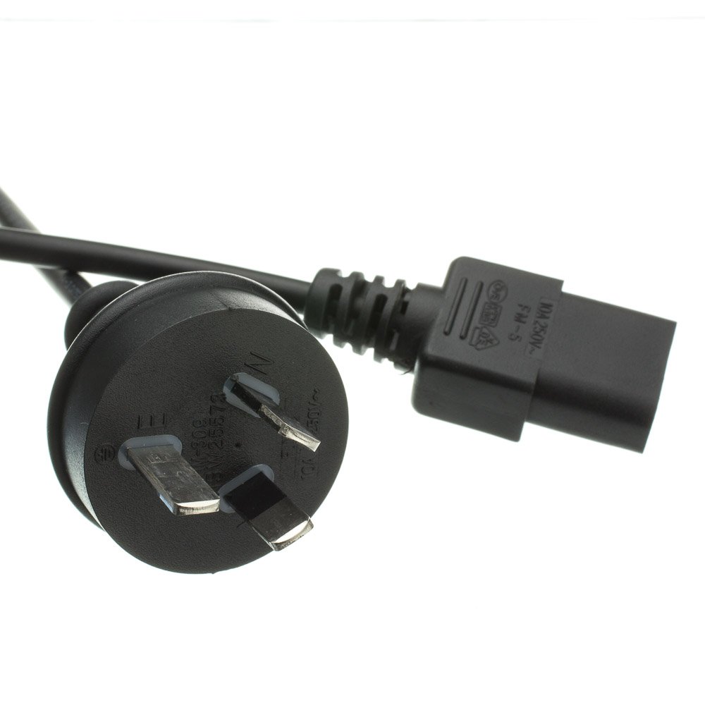 Australian Computer Monitor Power Cord - AS/NZS 3112 to C13 Plug - 6ft Heavy Duty Cable for PC, Laptop, Printer & Office Equipment - Perfect for Home & Office Use